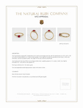 Ruby Ring 0.54 Ct. 14K Yellow Gold Appraisal