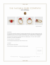 Ruby Ring 4.02 Ct. 14K Yellow Gold Appraisal