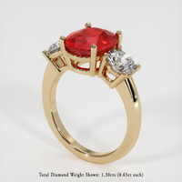 4.02 Ct. Ruby Ring, 14K Yellow Gold 2