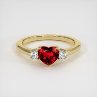 1.33 Ct. Ruby Ring, 14K Yellow Gold 1