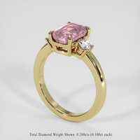 2.15 Ct. Pink Sapphire Ring, 14K Yellow Gold 2