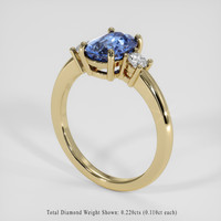2.25 Ct. Blue Sapphire Ring, 14K Yellow Gold 2