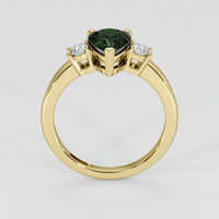 1.51 Ct. Green Sapphire Ring, 14K Yellow Gold 3