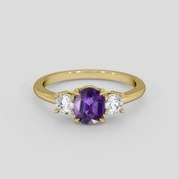 1.27 Ct. Purple Sapphire Ring, 14K Yellow Gold 1