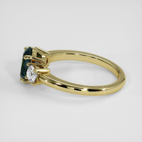 1.55 Ct. Greenish Blue Sapphire Ring, 14K Yellow Gold 4