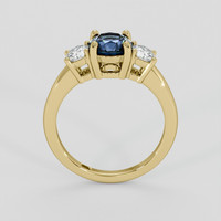 1.21 Ct. Greenish Blue Sapphire Ring, 14K Yellow Gold 3