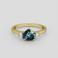 1.60 Ct. Bi Color Sapphire Ring, 14K Yellow Gold 1