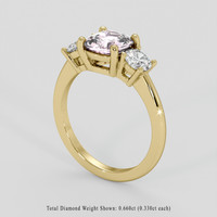 1.58 Ct. Pink Sapphire Ring, 14K Yellow Gold 2