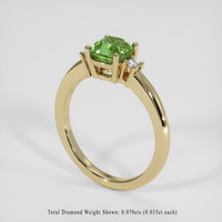1.54 Ct. Green Sapphire Ring, 14K Yellow Gold 2
