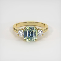 4.01 Ct. Bi Color Sapphire Ring, 14K Yellow Gold 1