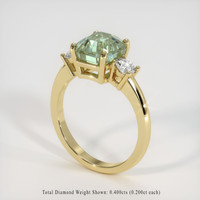 4.01 Ct. Bi Color Sapphire Ring, 14K Yellow Gold 2
