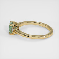 1.06 Ct. Green Sapphire Ring, 14K Yellow Gold 4