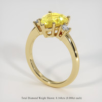 4.07 Ct. Yellow Sapphire Ring, 14K Yellow Gold 2