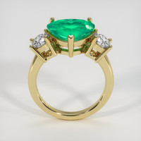 3.10 Ct. Emerald Ring, 18K Yellow Gold 3