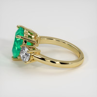 3.10 Ct. Emerald Ring, 18K Yellow Gold 4