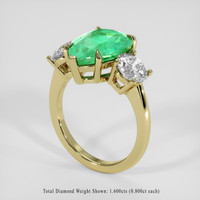 3.82 Ct. Emerald Ring, 18K Yellow Gold 2