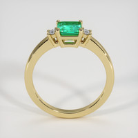 0.78 Ct. Emerald Ring, 18K Yellow Gold 3