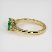 0.78 Ct. Emerald Ring, 18K Yellow Gold 4