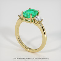 2.04 Ct. Emerald Ring, 18K Yellow Gold 2