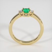 0.32 Ct. Emerald Ring, 18K Yellow Gold 3