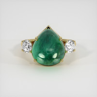 5.59 Ct. Emerald Ring, 18K Yellow Gold 1