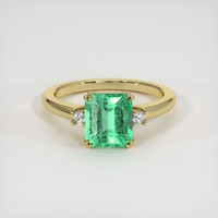 2.02 Ct. Emerald Ring, 18K Yellow Gold 1