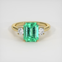 2.59 Ct. Emerald Ring, 18K Yellow Gold 1