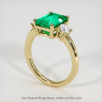 2.59 Ct. Emerald Ring, 18K Yellow Gold 2