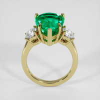6.90 Ct. Emerald Ring, 18K Yellow Gold 3