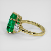 6.90 Ct. Emerald Ring, 18K Yellow Gold 4