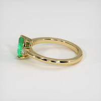 0.77 Ct. Emerald Ring, 18K Yellow Gold 4