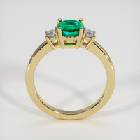 0.90 Ct. Emerald Ring, 18K Yellow Gold 3