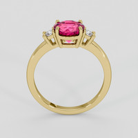 1.70 Ct. Pink Tourmaline Ring, 18K Yellow Gold 3