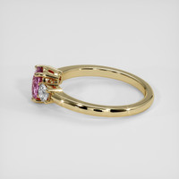 1.20 Ct. Pink Sapphire Ring, 18K Yellow Gold 4