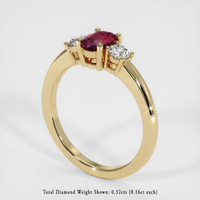 Ruby Ring 0.59 Ct., 18K Yellow Gold Preview