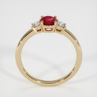 0.54 Ct. Ruby Ring, 18K Yellow Gold 3