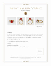Ruby Ring 4.02 Ct., 18K Yellow Gold Appraisal