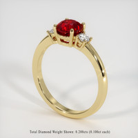 1.56 Ct. Ruby Ring, 18K Yellow Gold 2