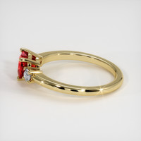 1.33 Ct. Ruby Ring, 18K Yellow Gold 4