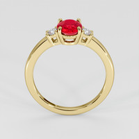 1.03 Ct. Ruby Ring, 18K Yellow Gold 3