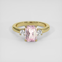 2.15 Ct. Pink Sapphire Ring, 18K Yellow Gold 1