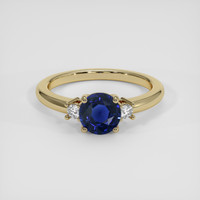 1.14 Ct. Blue Sapphire Ring, 18K Yellow Gold 1