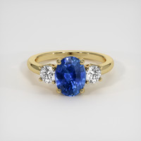 2.56 Ct. Blue Sapphire Ring, 18K Yellow Gold 1