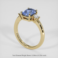 2.33 Ct. Blue Sapphire Ring, 18K Yellow Gold 2
