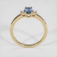 0.98 Ct. Greyish Blue Sapphire Ring, 18K Yellow Gold 3