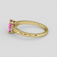 1.16 Ct. Pink Sapphire Ring, 18K Yellow Gold 4