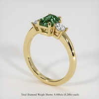1.52 Ct. Green Sapphire Ring, 18K Yellow Gold 2