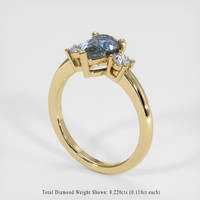 1.76 Ct. Bi Color Sapphire Ring, 18K Yellow Gold 2