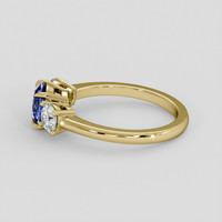 1.29 Ct. Blue Sapphire Ring, 18K Yellow Gold 4