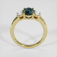 1.55 Ct. Greenish Blue Sapphire Ring, 18K Yellow Gold 3